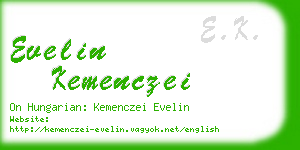 evelin kemenczei business card